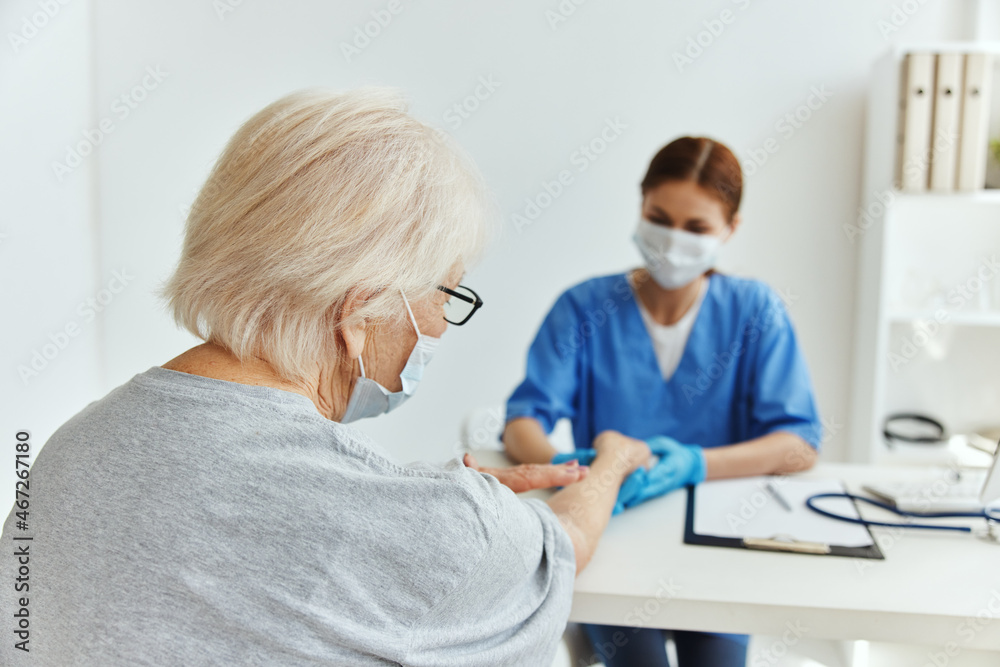 Fototapeta premium nurse and patient Hospital visit medical office