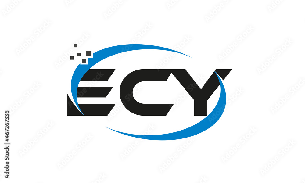 dots or points letter ECY technology logo designs concept vector Template Element dots or points letter ECY technology logo designs concept vector Template Element