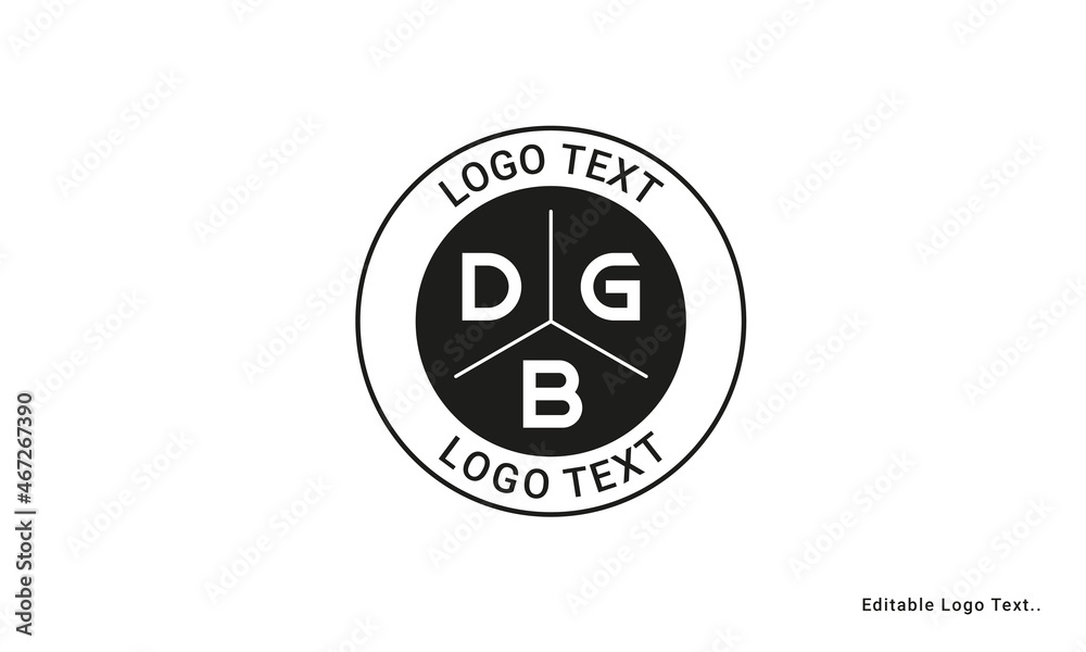Vintage Retro DGB Letters Logo Vector Stamp	