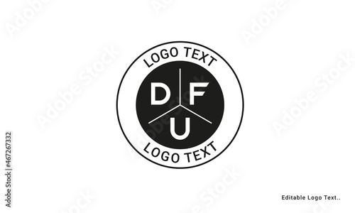 Vintage Retro DFU Letters Logo Vector Stamp	 photo