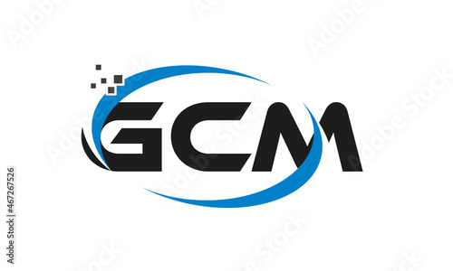 dots or points letter GCM technology logo designs concept vector Template Element photo