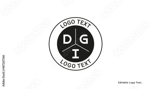 Vintage Retro DGI Letters Logo Vector Stamp 