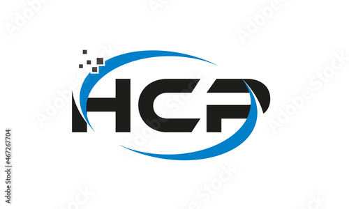 dots or points letter HCP technology logo designs concept vector Template Element