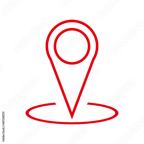 pin location line icon illustration sign