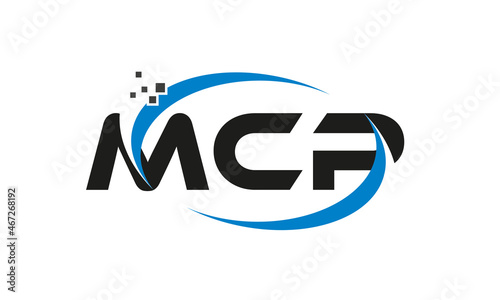 dots or points letter MCP technology logo designs concept vector Template Element photo