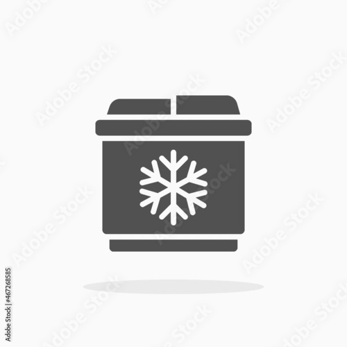 Freezer icon. Solid Glyph black style. Vector illustration. Enjoy this icon for your project.