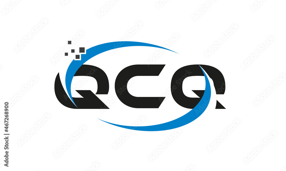 dots or points letter QCQ technology logo designs concept vector Template Element dots or points letter QCQ technology logo designs concept vector Template Element