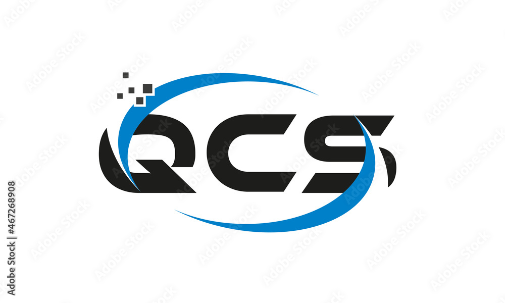 dots or points letter QCS technology logo designs concept vector Template Element dots or points letter QCS technology logo designs concept vector Template Element