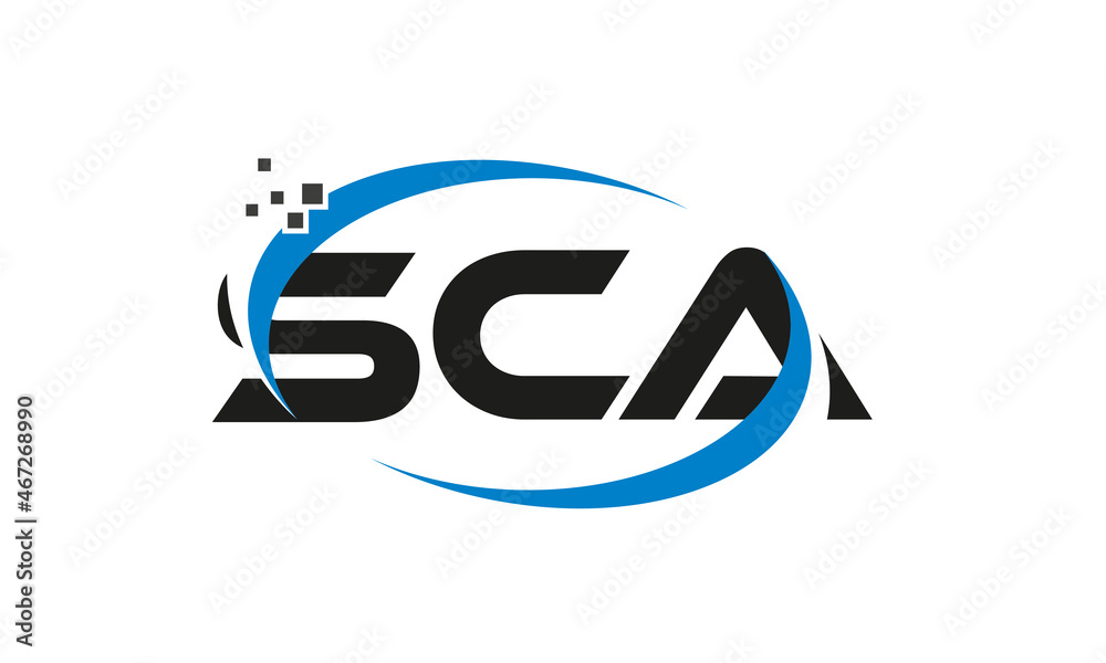 dots or points letter SCA technology logo designs concept vector Template Element dots or points letter SCA technology logo designs concept vector Template Element