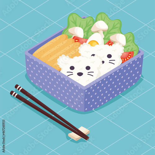 purple bento box lunch