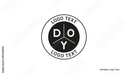 Vintage Retro DOY Letters Logo Vector Stamp	