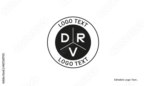 Vintage Retro DRV Letters Logo Vector Stamp 