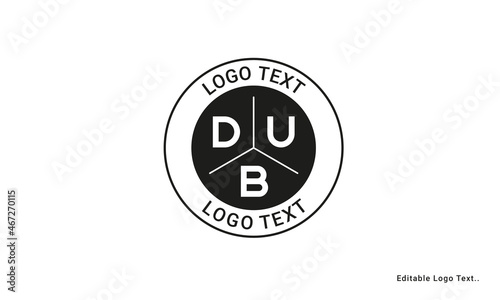 Vintage Retro DUB Letters Logo Vector Stamp	