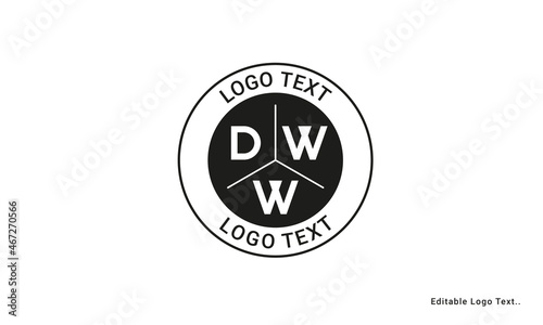 Vintage Retro DWW Letters Logo Vector Stamp 