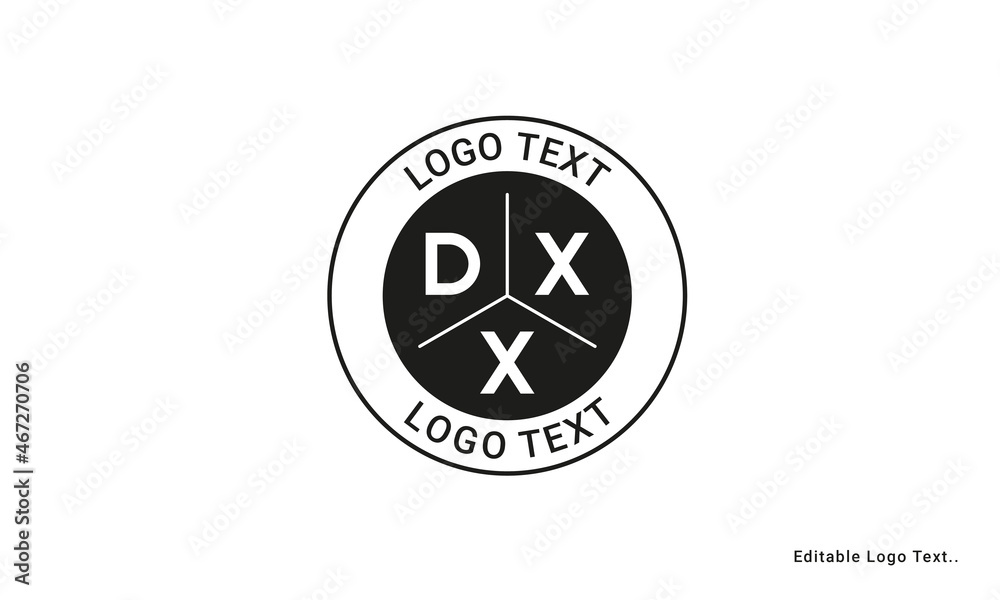 Vintage Retro DXX Letters Logo Vector Stamp	