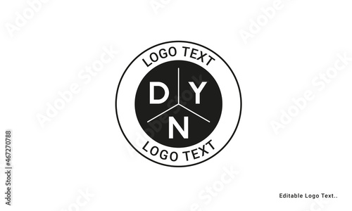 Vintage Retro DYN Letters Logo Vector Stamp 