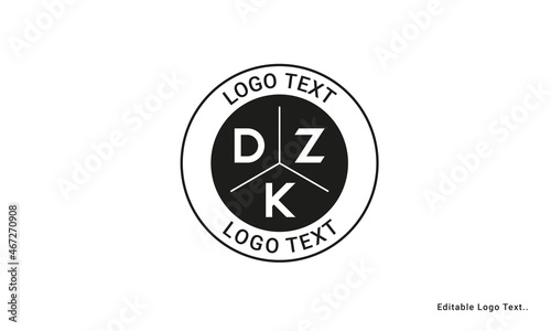 Vintage Retro DZK Letters Logo Vector Stamp 