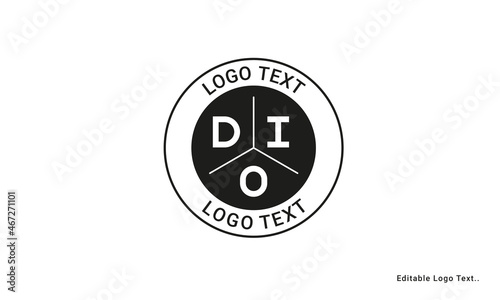 Vintage Retro DIO Letters Logo Vector Stamp 