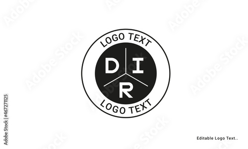 Vintage Retro DIR Letters Logo Vector Stamp 