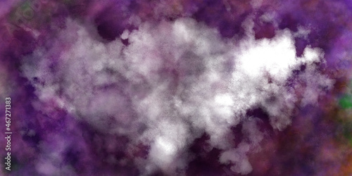 紫を基調にした暗いイメージの水彩背景 © fumoto-lab