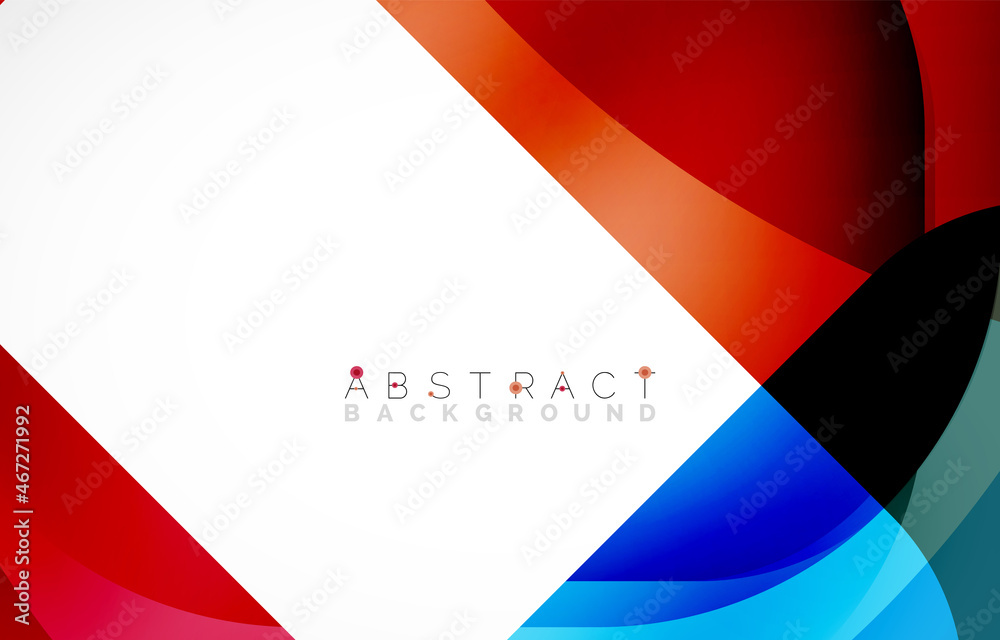 Minimal background. Abstract square shape with round corners created with wavy forms. Vector Illustration For Wallpaper, Banner, Background, Landing Page