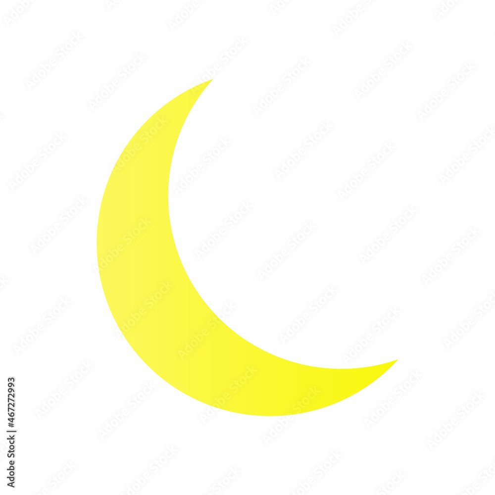 crescent moon isolated on white background crescent moon isolated on white background