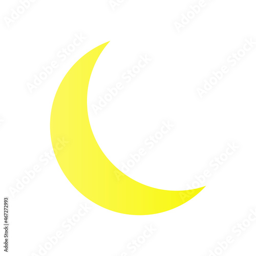 crescent moon isolated on white background