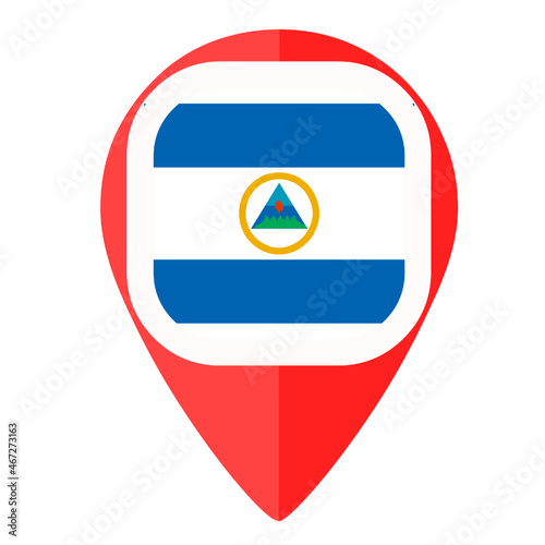 Nicaragua flag pin marker location country Free Download Nicaragua flag pin marker location country - GFXLoad