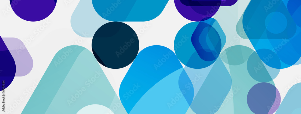 Color bubbles and rounded geometric shapes on white. Vector geometric minimal abstract background for wallpaper, banner, background, landing page Color bubbles and rounded geometric shapes on white. Vector geometric minimal abstract background for wallpaper, banner, background, landing page