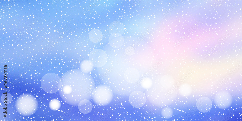 Winter blue background, blizzard. Vector illustration, bokeh effect Winter blue background, blizzard. Vector illustration, bokeh effect