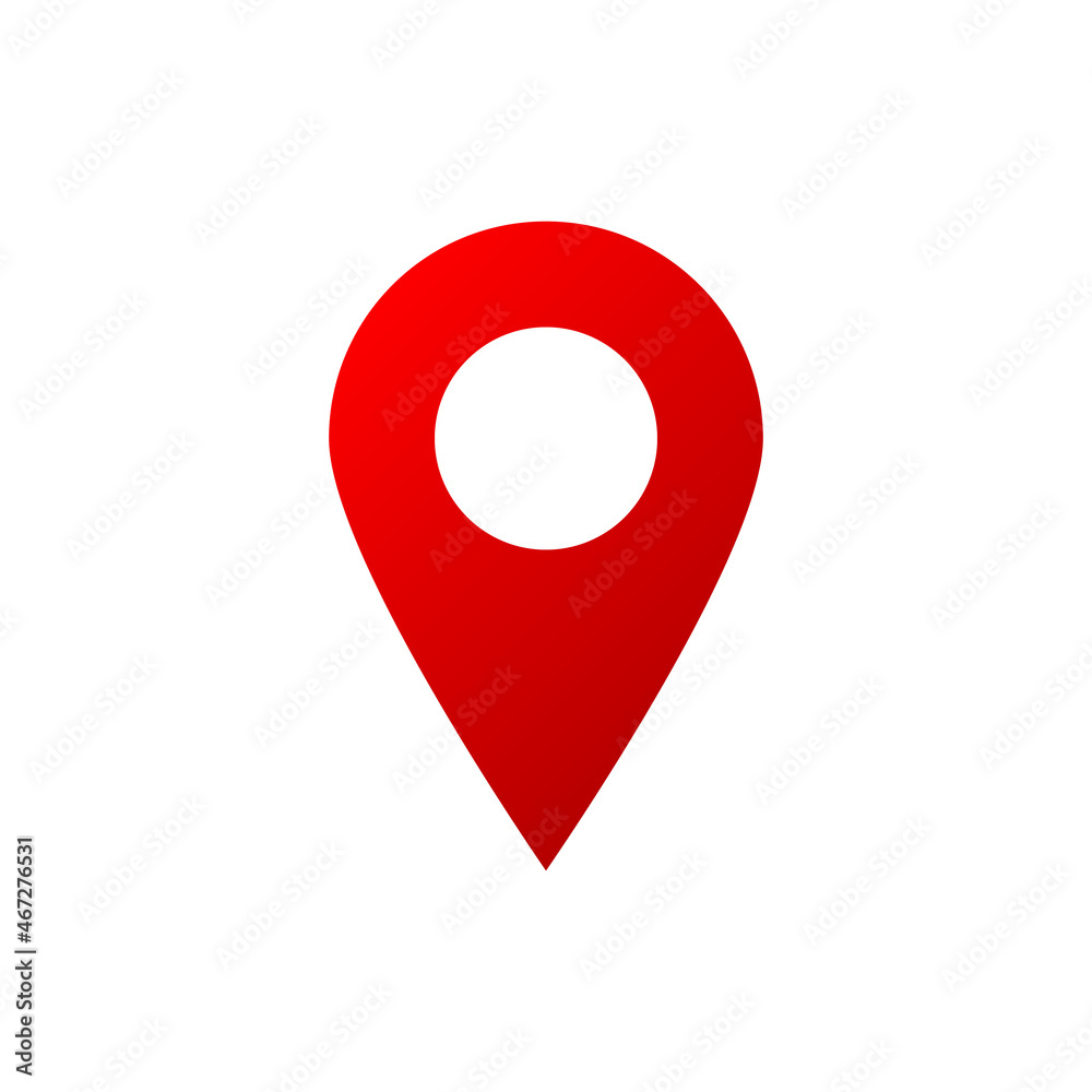 Fototapeta premium red pin point location symbol isolated on white background