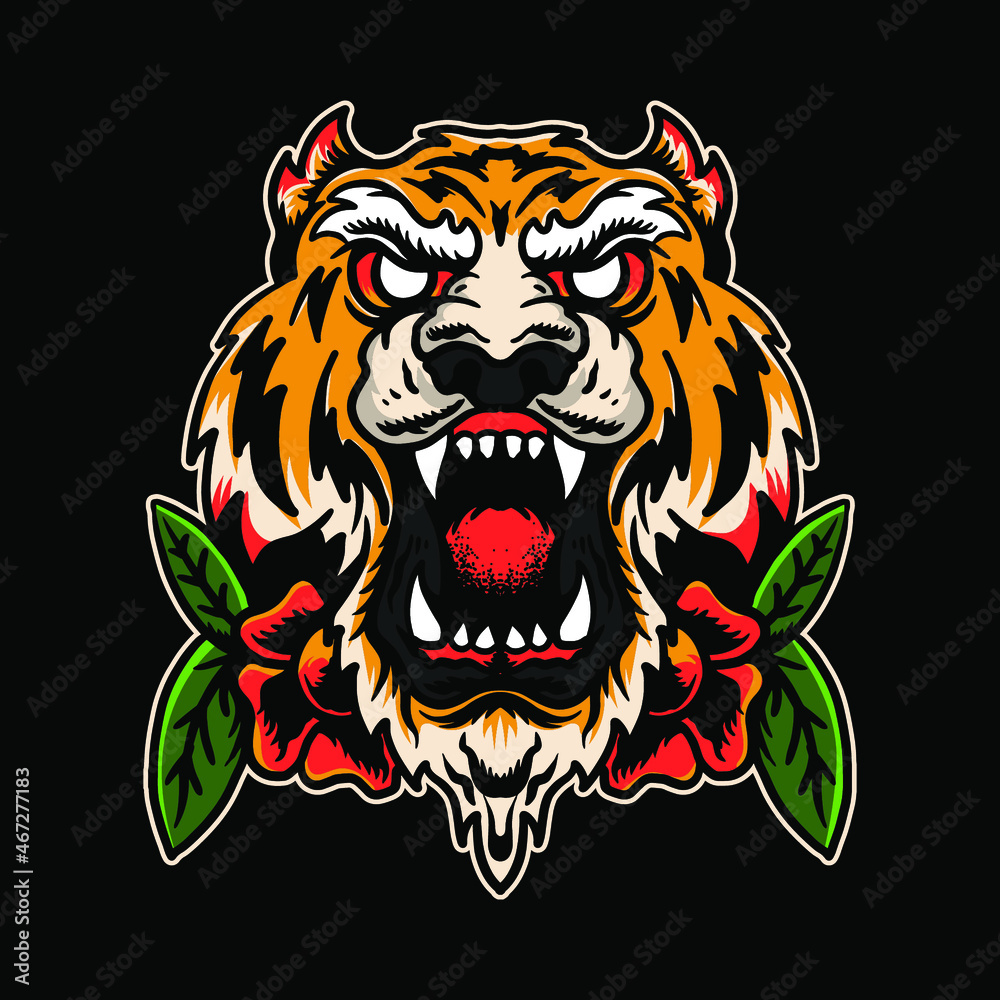 tiger head vector