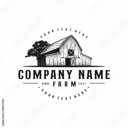 Obraz na plátně barn logo template