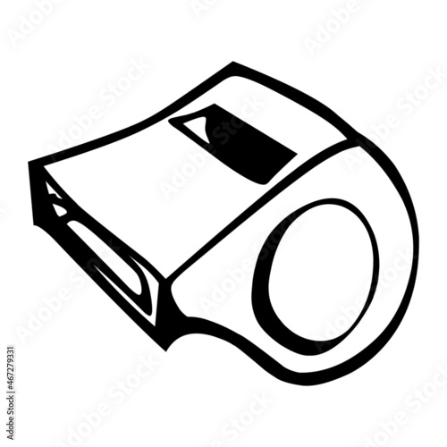 whistle of sport hand drawn illustration