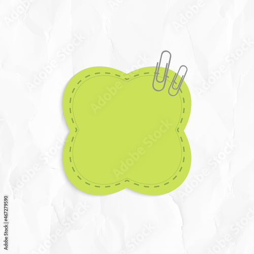 Green bubble shaped reminder note sticker vector