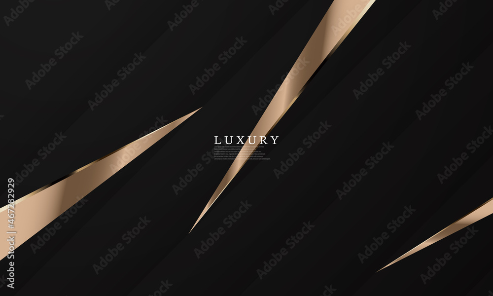 Fototapeta premium the splendor of luxury black gold poster on abstract background with dynamic
