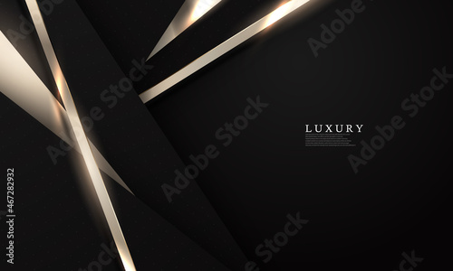 the splendor of luxury black gold poster on abstract background with dynamic