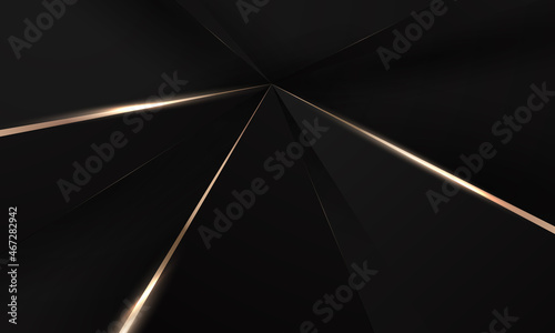 splendor of black gold poster on abstract background with dynamic