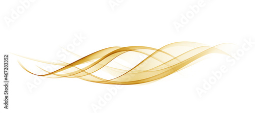 金色の曲線 ベクター素材