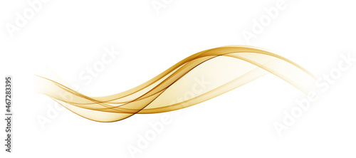 金色の曲線 ベクター素材