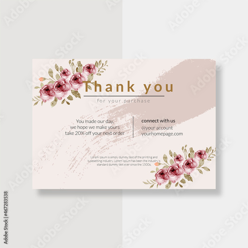 Thank you wedding card template