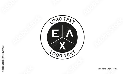 Vintage Retro EAX Letters Logo Vector Stamp 