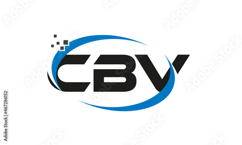 dots or points letter CBV technology logo designs concept vector Template Element