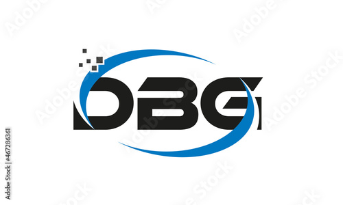 dots or points letter DBG technology logo designs concept vector Template Element