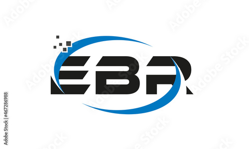 dots or points letter EBR technology logo designs concept vector Template Element photo