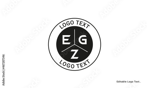 Vintage Retro EGZ Letters Logo Vector Stamp 