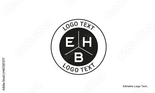 Vintage Retro EHB Letters Logo Vector Stamp 