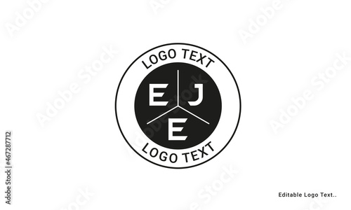 Vintage Retro EJE Letters Logo Vector Stamp 