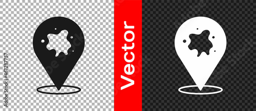 Black Paint spray icon isolated on transparent background. Vector