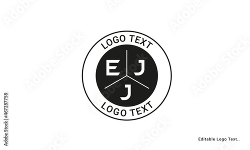 Vintage Retro EJJ Letters Logo Vector Stamp 